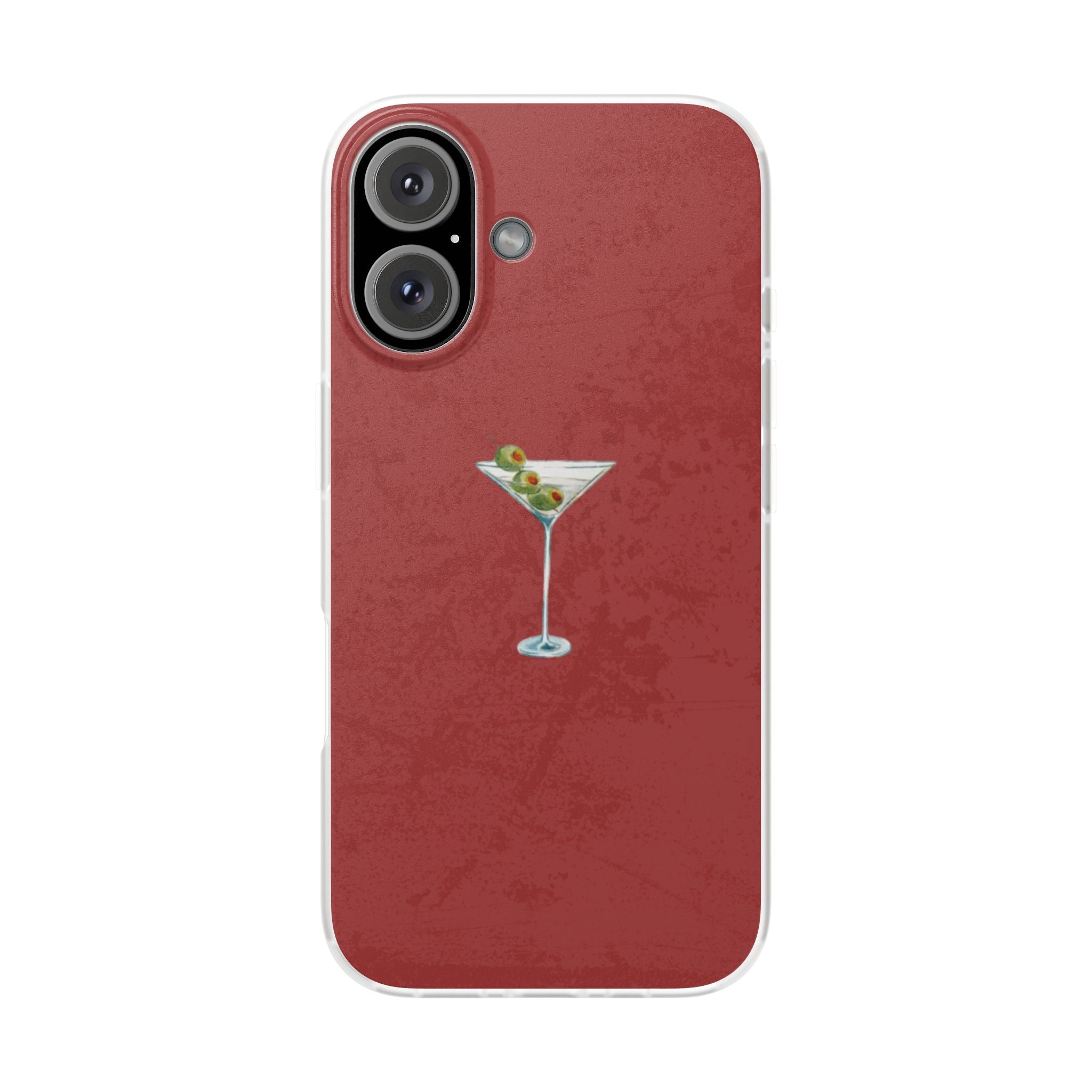 Martini Glass Phone Case — Red Cocktail iPhone Cover, Bar Lover Gift