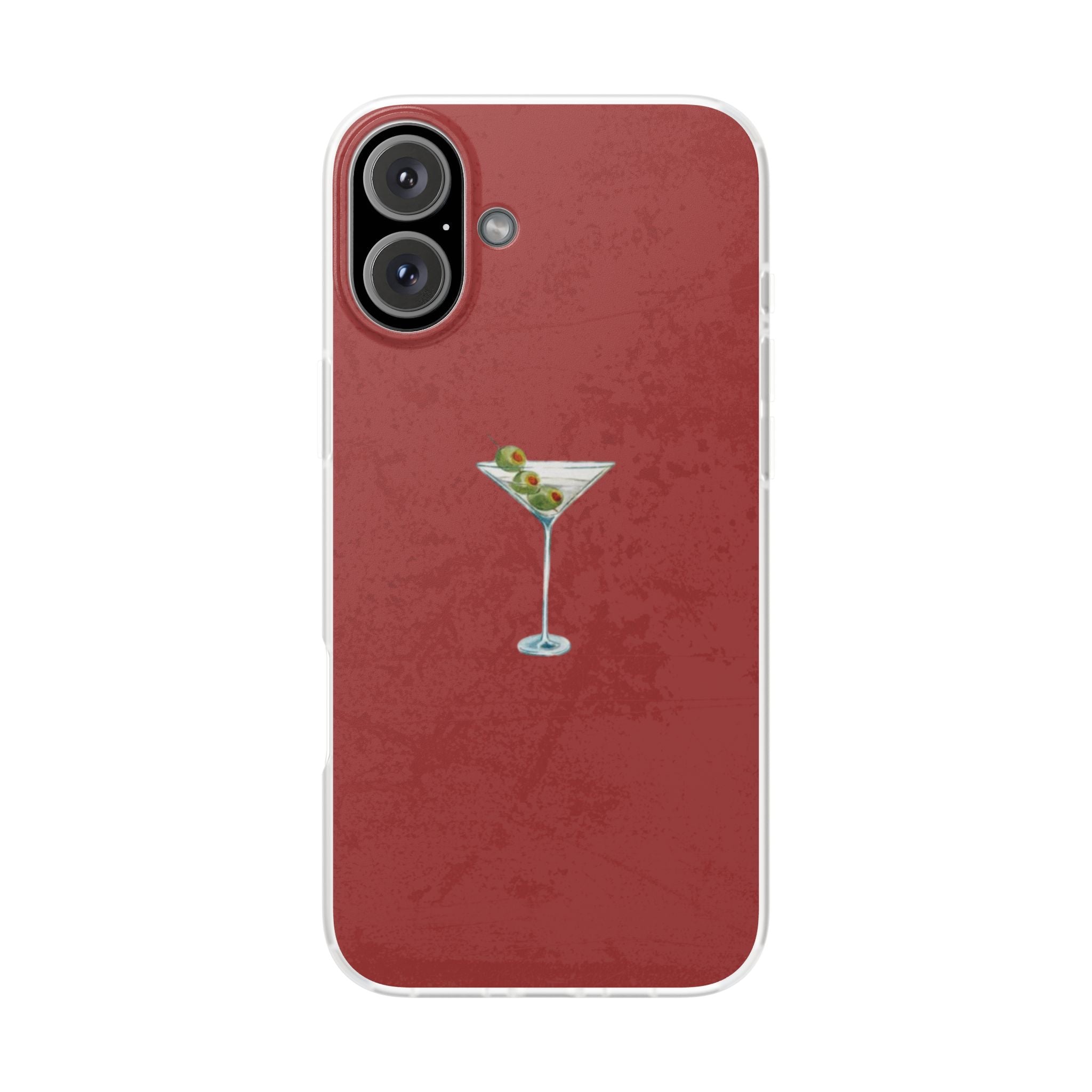Martini Glass Phone Case — Red Cocktail iPhone Cover, Bar Lover Gift