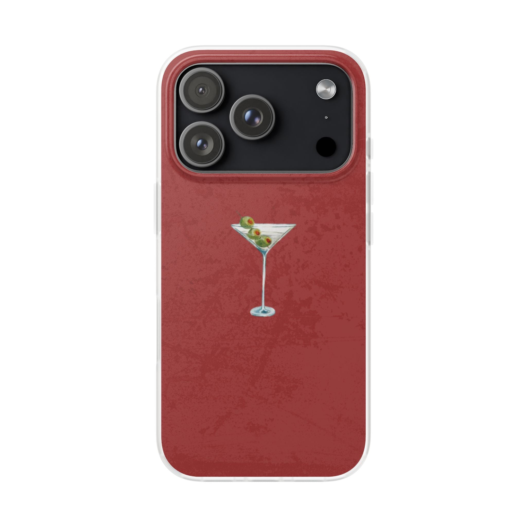 Martini Glass Phone Case — Red Cocktail iPhone Cover, Bar Lover Gift
