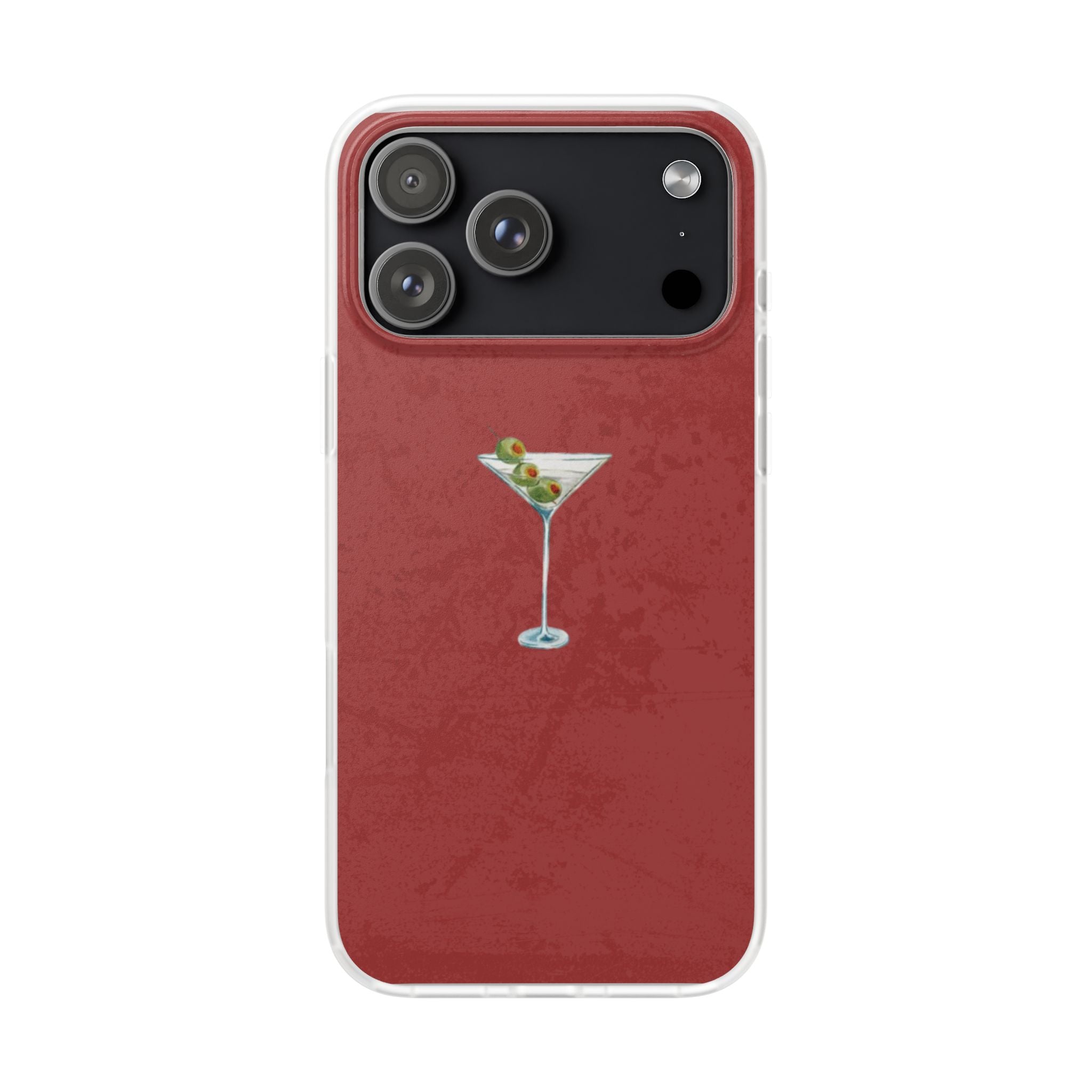 Martini Glass Phone Case — Red Cocktail iPhone Cover, Bar Lover Gift
