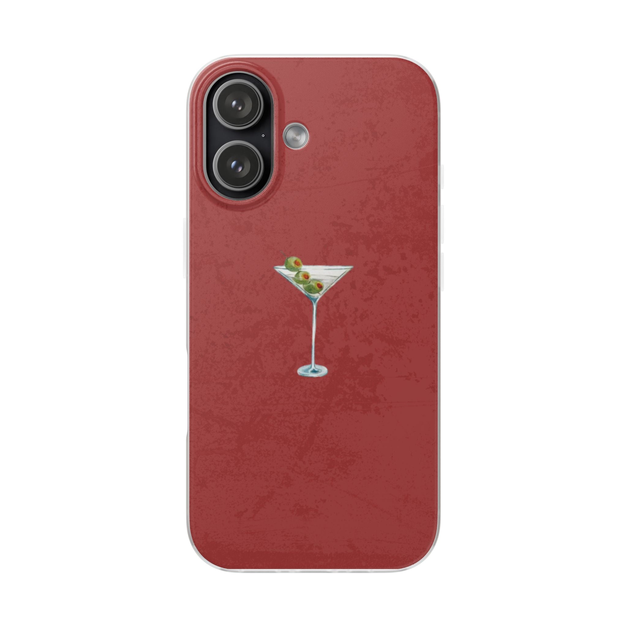 Martini Glass Phone Case — Red Cocktail iPhone Cover, Bar Lover Gift