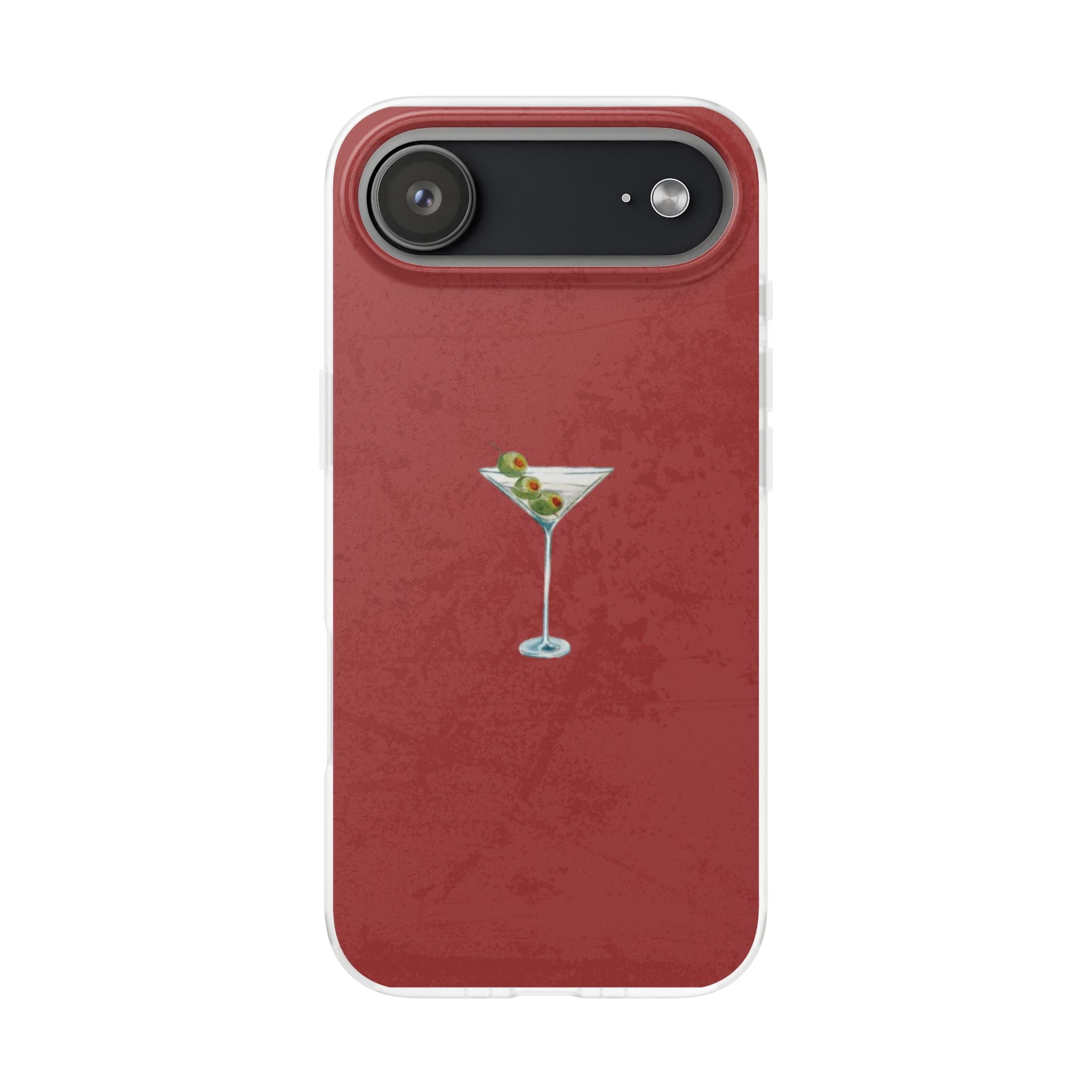 Martini Glass Phone Case — Red Cocktail iPhone Cover, Bar Lover Gift
